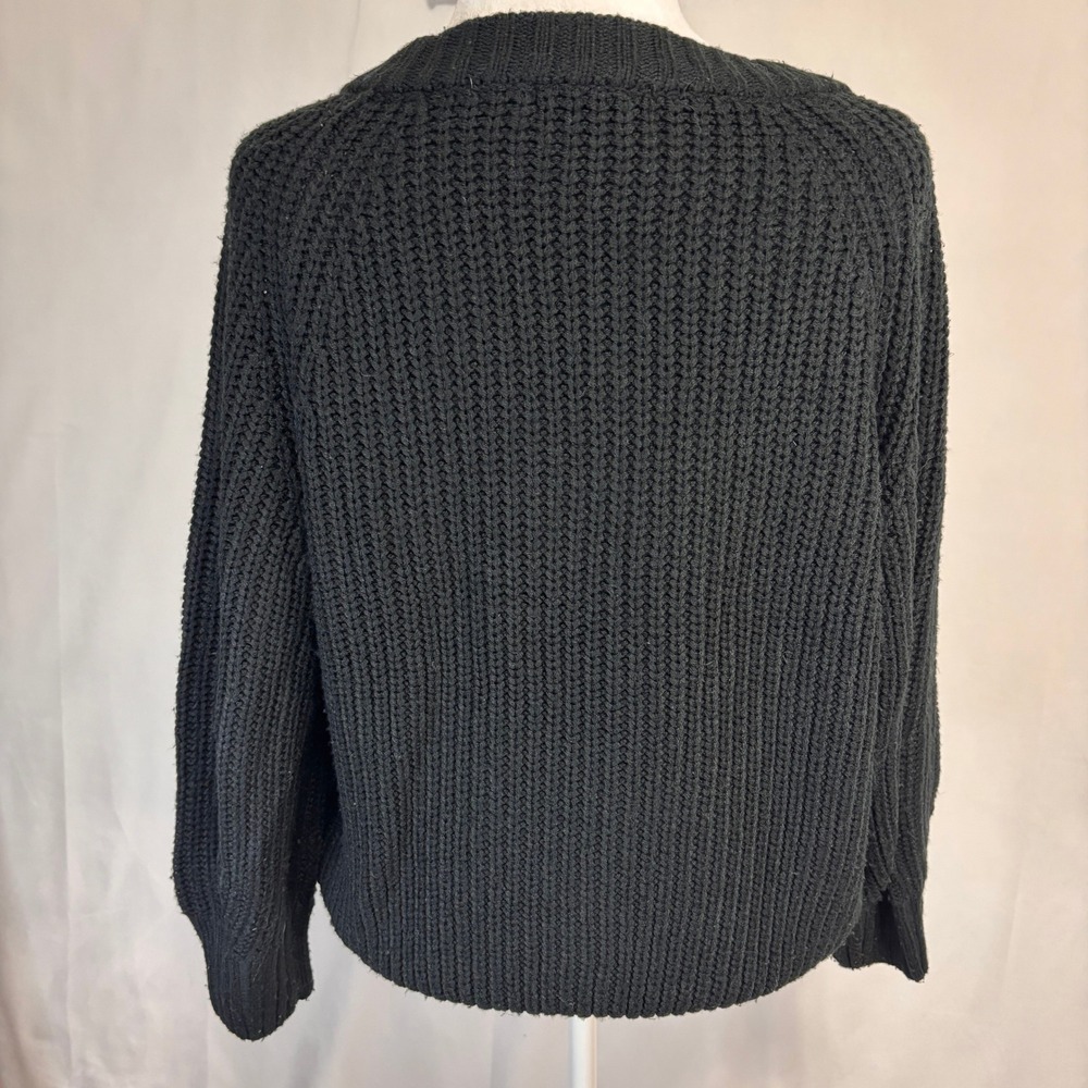PRETTYGARDEN Cardigan Women Sz S Chunky Knit V-Neck Button Oversized Minimalist - Picture 3 of 10